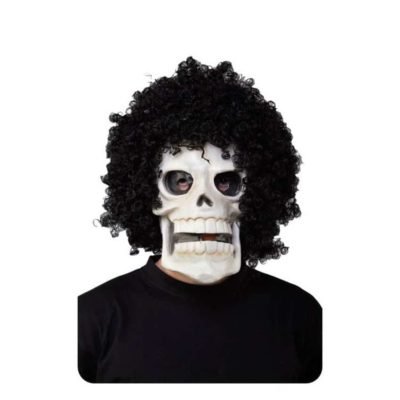 Maschera Cranio con Parrucca Afro