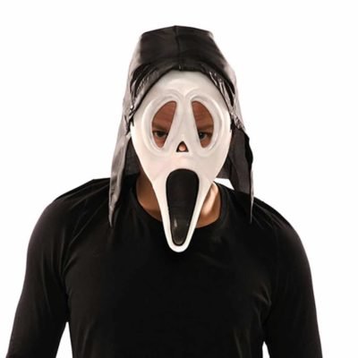 Maschera Fantasma/Scream fluorescente con Cappuccio