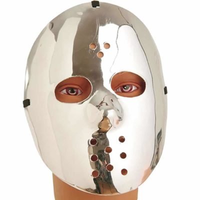 Maschera Hokey Silver in Plastica 23cm