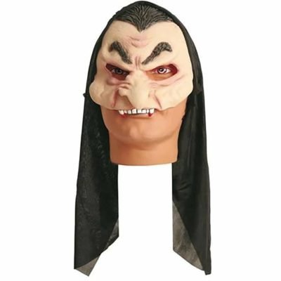 Maschera Vampiro con Cappuccio in Lattice