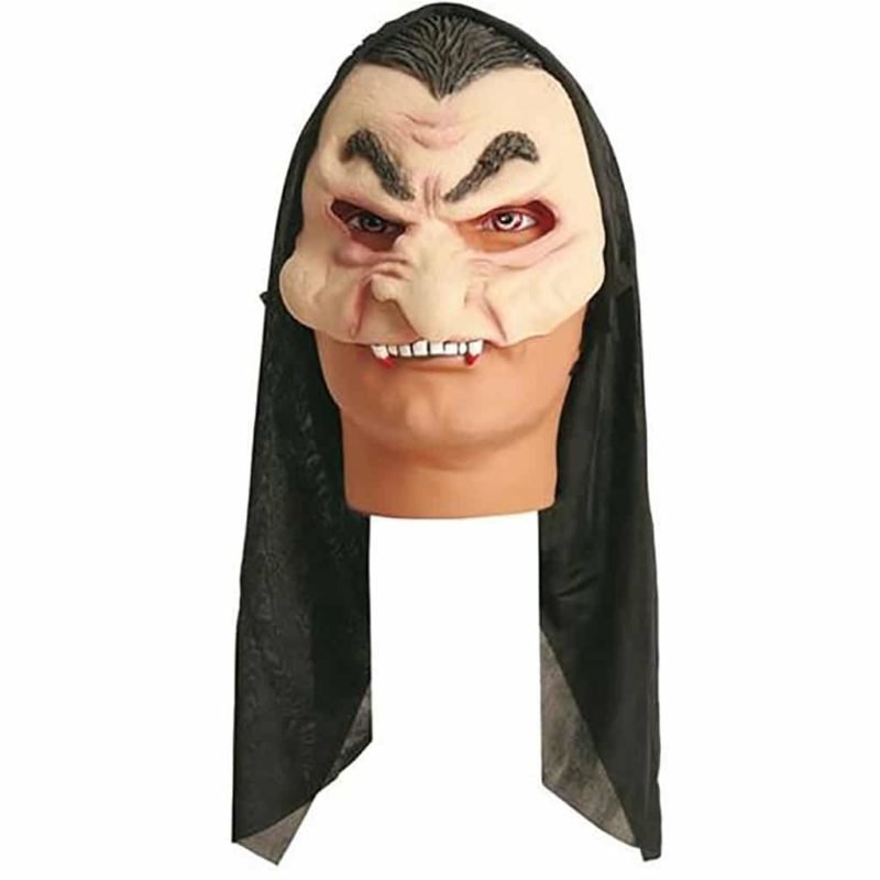 Maschera Vampiro con Cappuccio in Lattice
