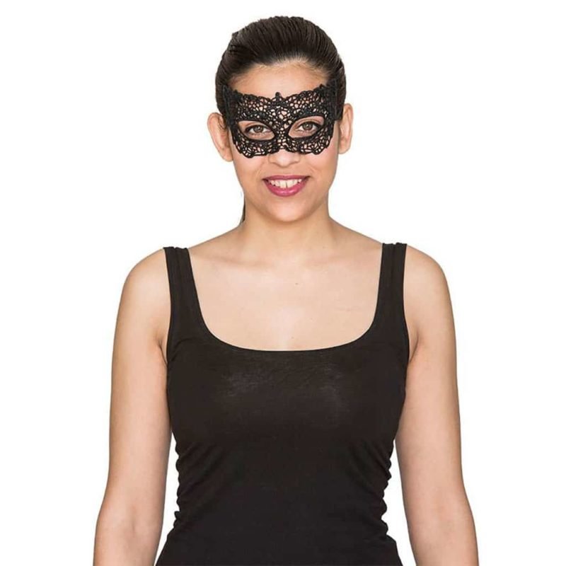 Mascherina Pizzo Nero Gufo