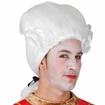 Parrucca Barocco Bianca per Uomo