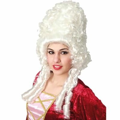 Parrucca Pompadour Bianca per Donna