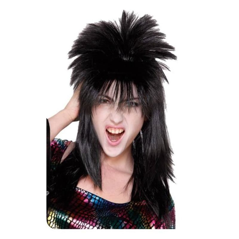 Parrucca Punk Nera Adulti