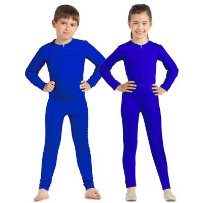 Tuta Blu Spandex Unisex  con Zip Anteriore Bimbo