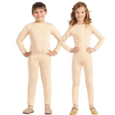 Tuta Color Carne Unisex con Zip Anteriore Bimbo