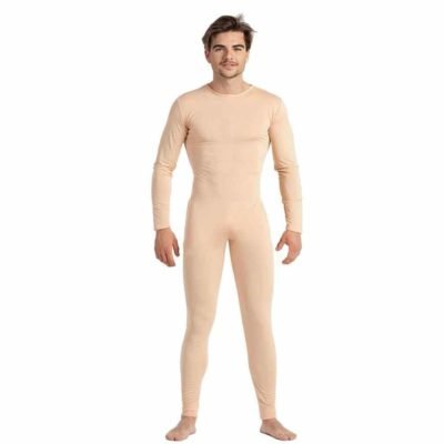Tuta Color Carne Uomo con Zip Posteriore