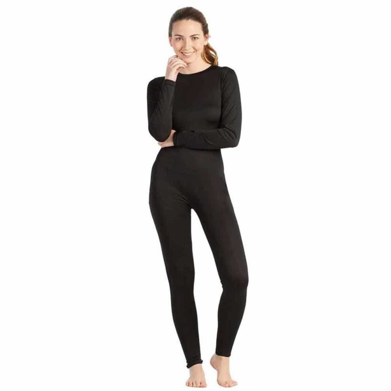 Tuta Nera Spandex Donna con Zip Posteriroe