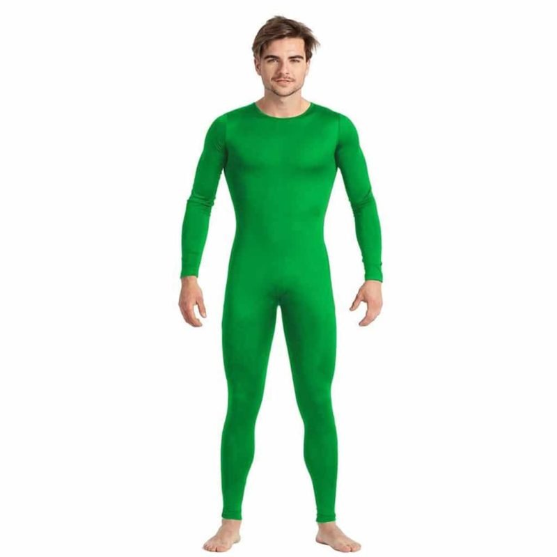 Tuta Verde Spandex Uomo con Zip Posteriore