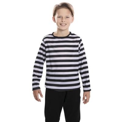 Maglietta a Righe Nere Bambini