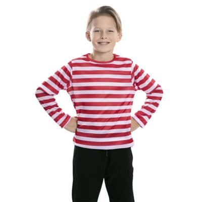 Maglietta a Righe Rosse Bambini