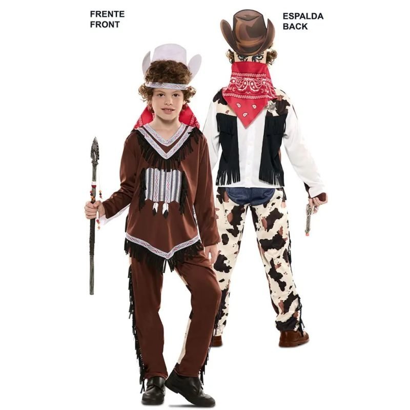 Costume Cowboy e Indiano Bambini Doppio Fun!