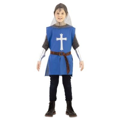 Mantello Blu da Guerriero Medievale Bambini