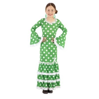 Costume Flamenco Verdi Bambina