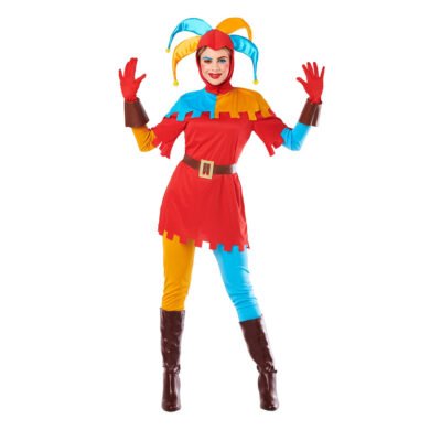 Costume Buffone / Arlecchina Colorata Donna
