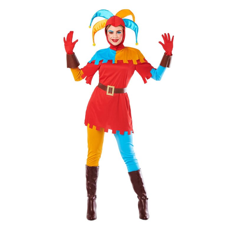 Costume Buffone / Arlecchina Colorata Donna