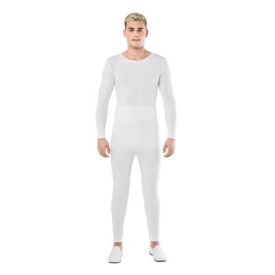 Completo bianco in Spandex a 2 pezzi Uomo