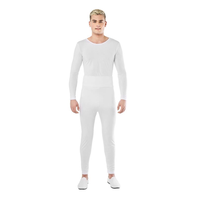Completo bianco in Spandex a 2 pezzi Uomo