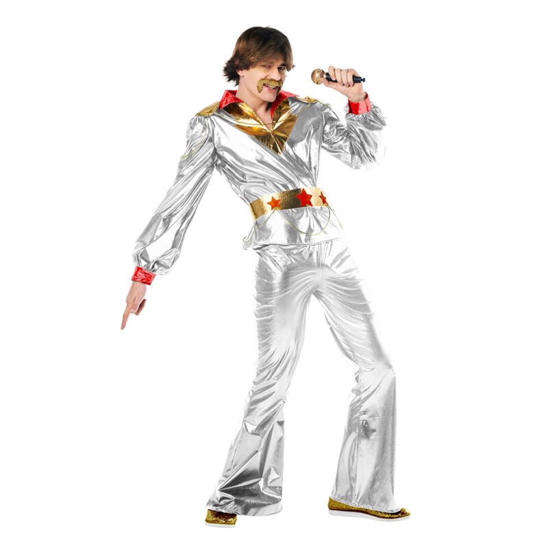 Costume Abba Argento Disco Uomo