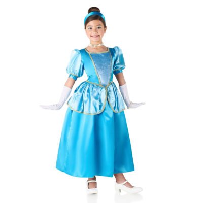 Costume Principessa di Fiaba Blu Bambina