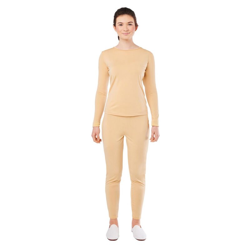 Completo beige in Spandex a 2 pezzi Donna