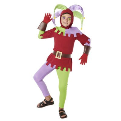 Costume Buffone / Arlecchino Colorato Bambino