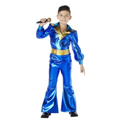 Costume Abba Blu Disco Bambino
