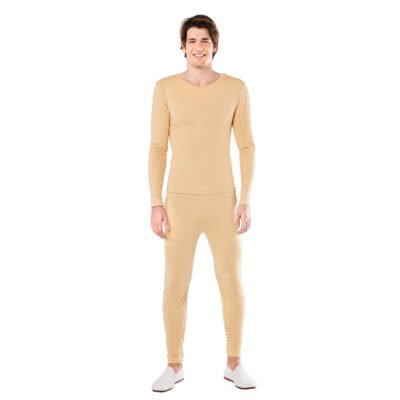 Completo beige in Spandex a 2 pezzi Uomo