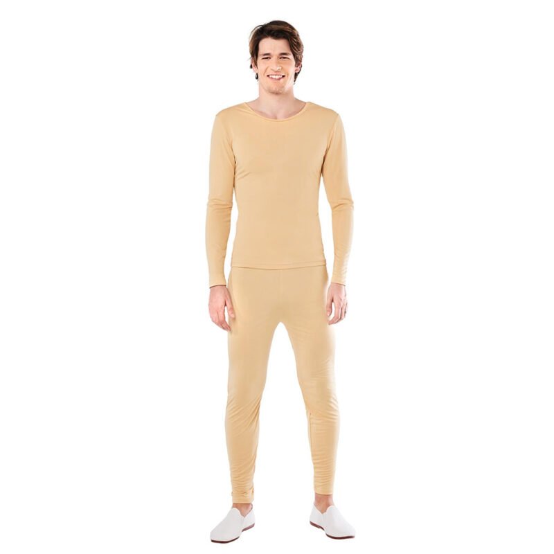 Completo beige in Spandex a 2 pezzi Uomo