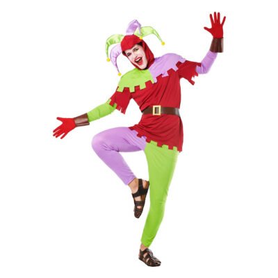 Costume Buffone / Arlecchino Colorato Uomo