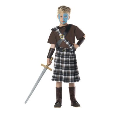 Costume Braveheart, il Guerriero Scozzese Bambino