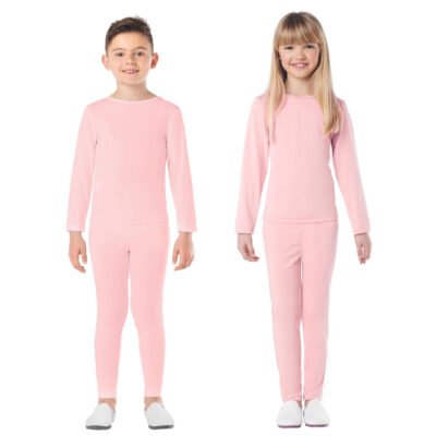 Completo rosa in Spandex a 2 pezzi Bambini