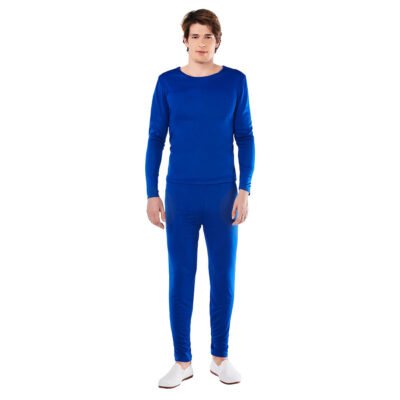 Completo blu in Spandex a 2 pezzi Uomo