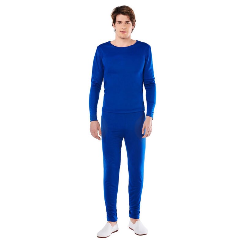 Completo blu in Spandex a 2 pezzi Uomo