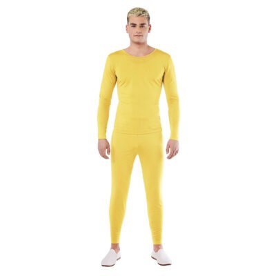 Completo giallo in Spandex a 2 pezzi Uomo