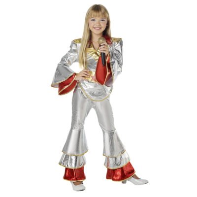 Costume Abba Argento Disco Bambina