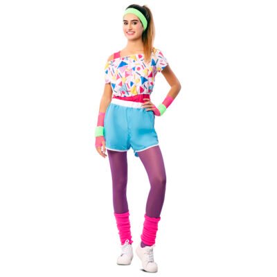 Costume Donna Sportiva Degli Anni '80 Donna