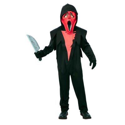Costume Fantasma Scream Rosso Bambini