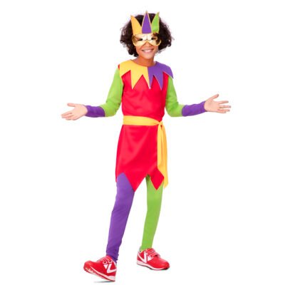 Costume Giullare / Arlecchino Colorato Bambino