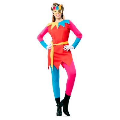 Costume Giullare / Arlecchino Colorato Donna