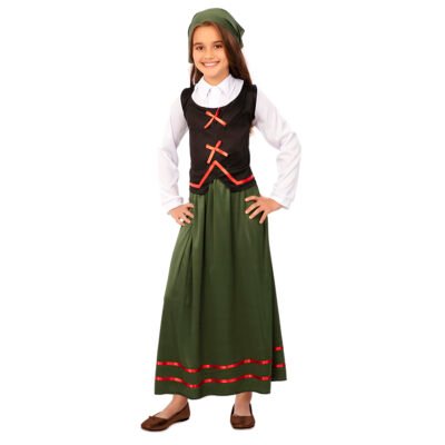 Costume Pastora Verde Bambina