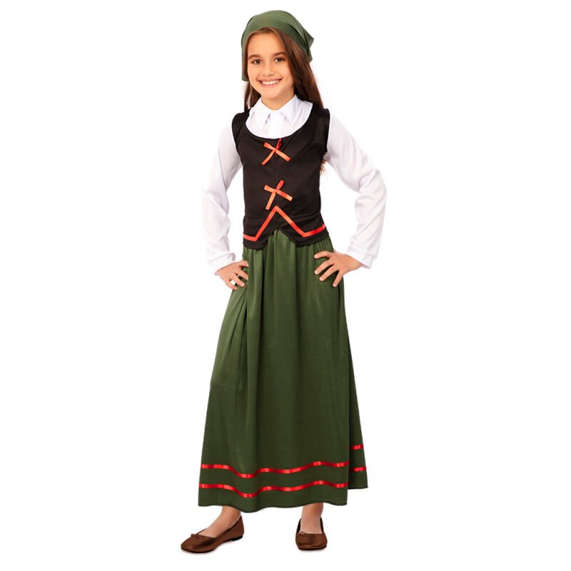 Costume Pastora Verde Bambina