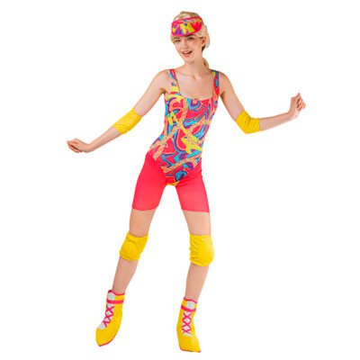 Costume Pattinatrice Multicolore Donna