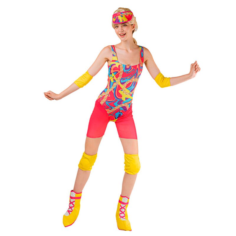 Costume Pattinatrice Multicolore Donna