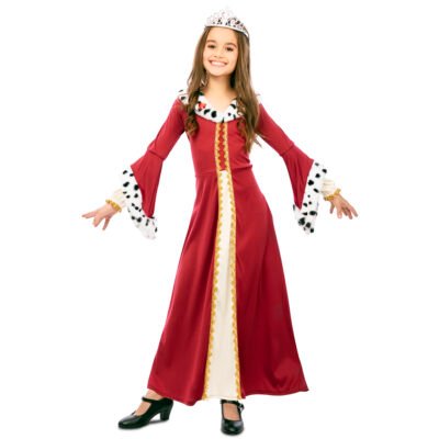Costume Regina Medievale Luxe Bambina