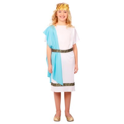 Costume Romana Blu Bambina