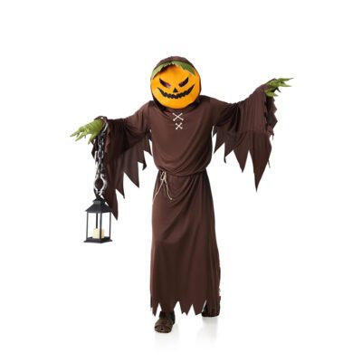 Costume da Zucca con Testa Grossa Unisex