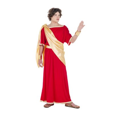 Costume da Senatore romano rosso Uomo