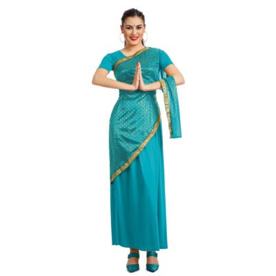 Costume da Bollywood Blu Turchese Donna